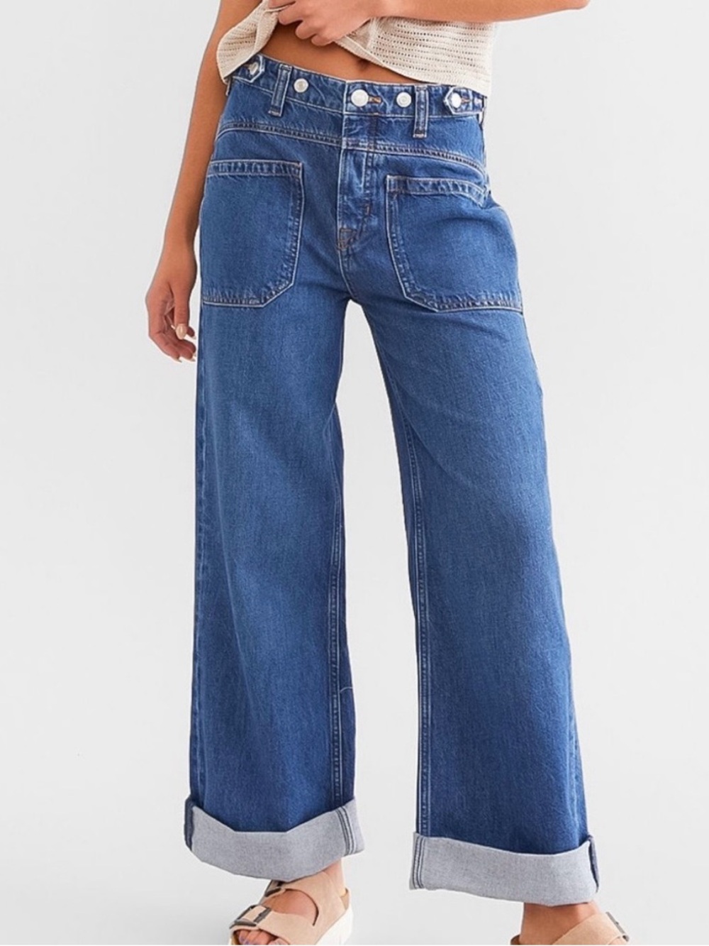 Free People We The Free Palmer Cuffed jeans